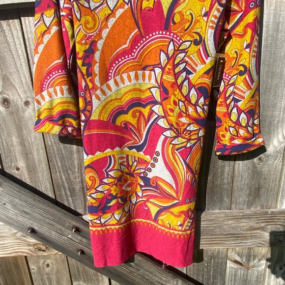 Tacera Sweater Dress Vibrant Multicolor Dress NWT Sz L - Picture 3 of 11